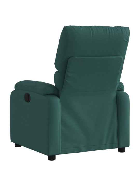 Polohovací křeslo tmavě zelené textil