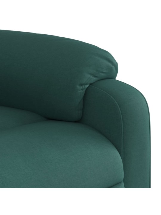 Polohovací křeslo tmavě zelené textil
