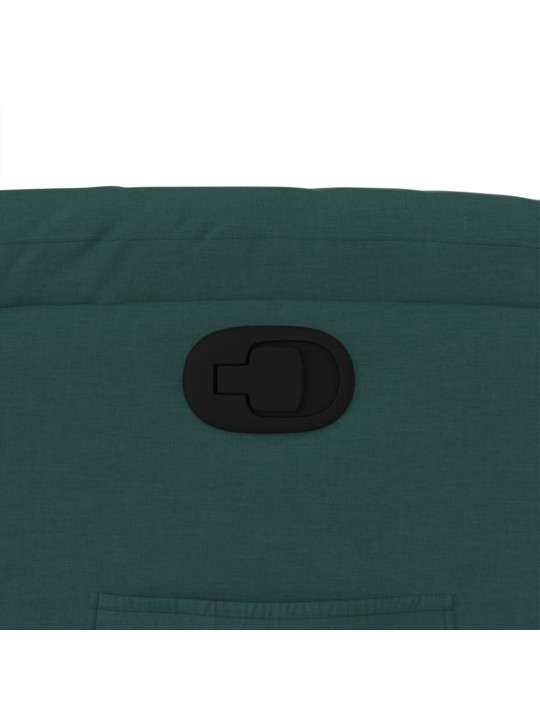 Polohovací křeslo tmavě zelené textil