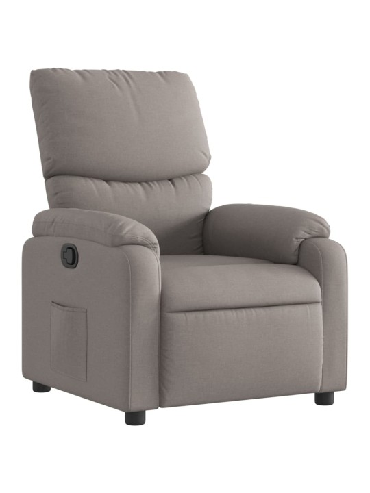 Polohovací křeslo taupe textil