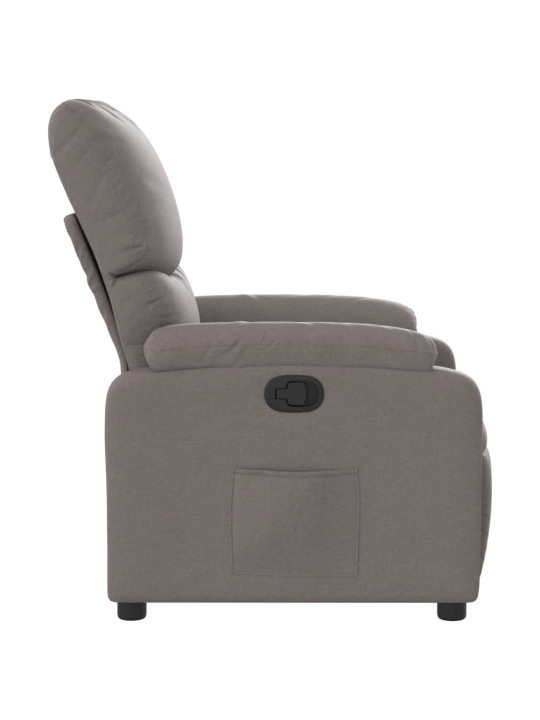 Polohovací křeslo taupe textil