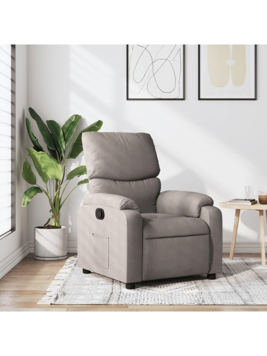 Polohovací křeslo taupe textil