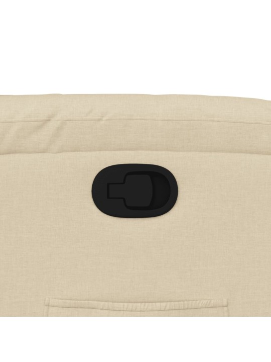 Polohovací křeslo krémové textil
