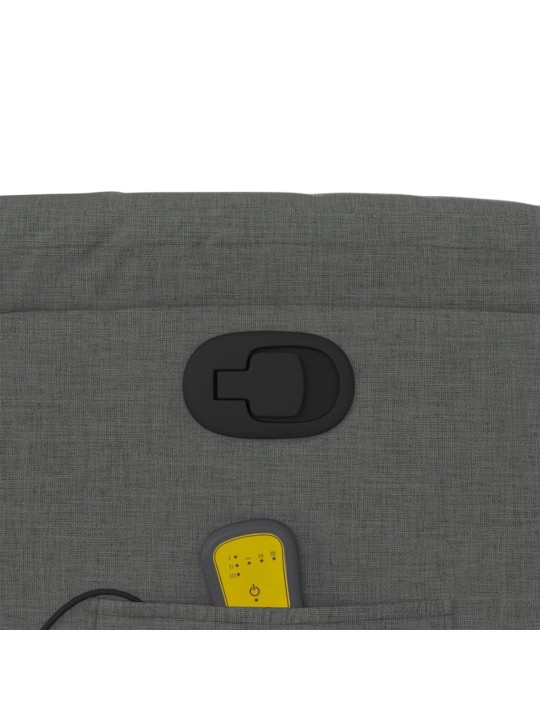 Masážní polohovací křeslo tmavě šedé textil