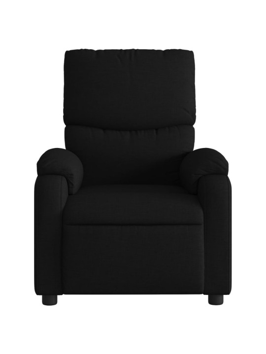 Masážní polohovací křeslo černé textil