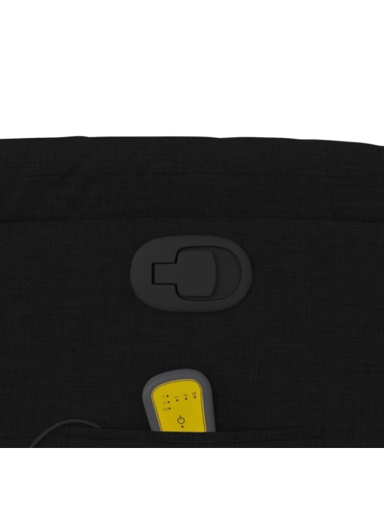 Masážní polohovací křeslo černé textil