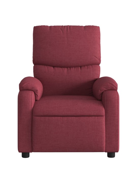 Masážní polohovací křeslo vínové textil