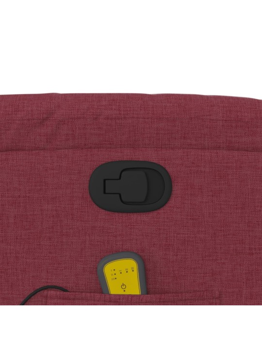 Masážní polohovací křeslo vínové textil