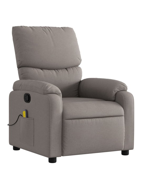 Masážní polohovací křeslo taupe textil
