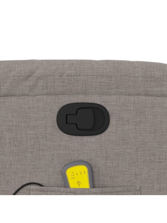 Masážní polohovací křeslo taupe textil