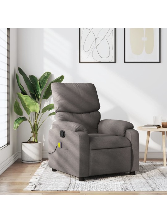 Masážní polohovací křeslo taupe textil
