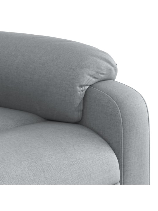 Polohovací křeslo světle šedé textil