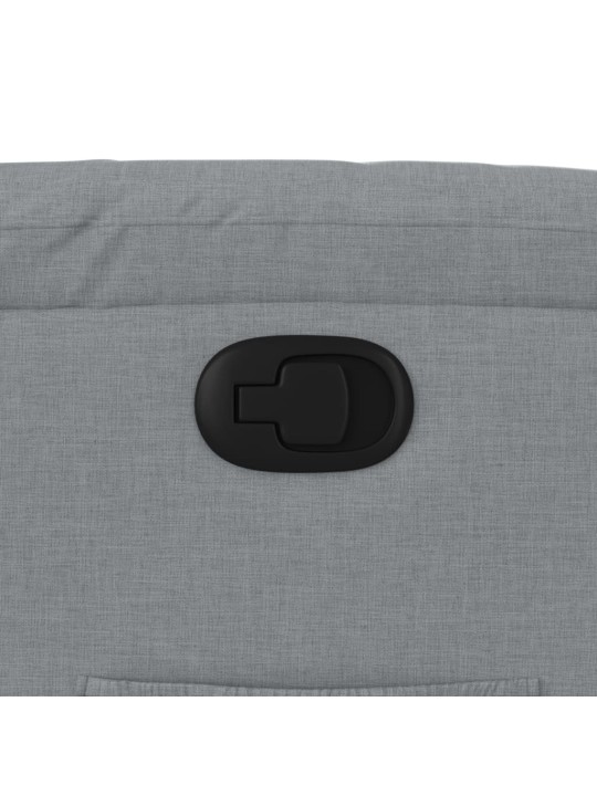 Polohovací křeslo světle šedé textil