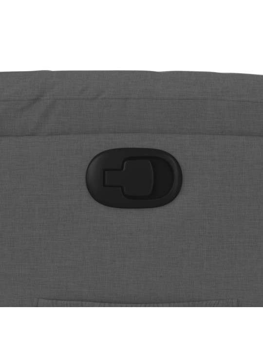 Polohovací křeslo tmavě šedé textil