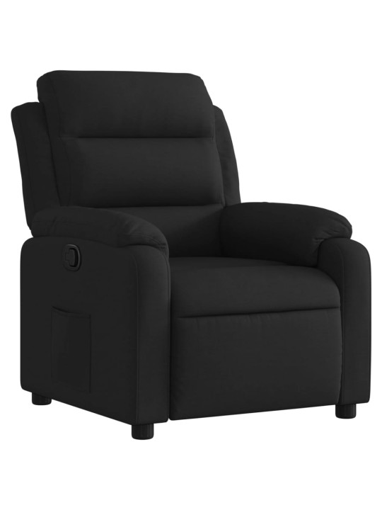 Polohovací křeslo černé textil