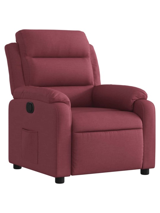 Polohovací křeslo vínové textil