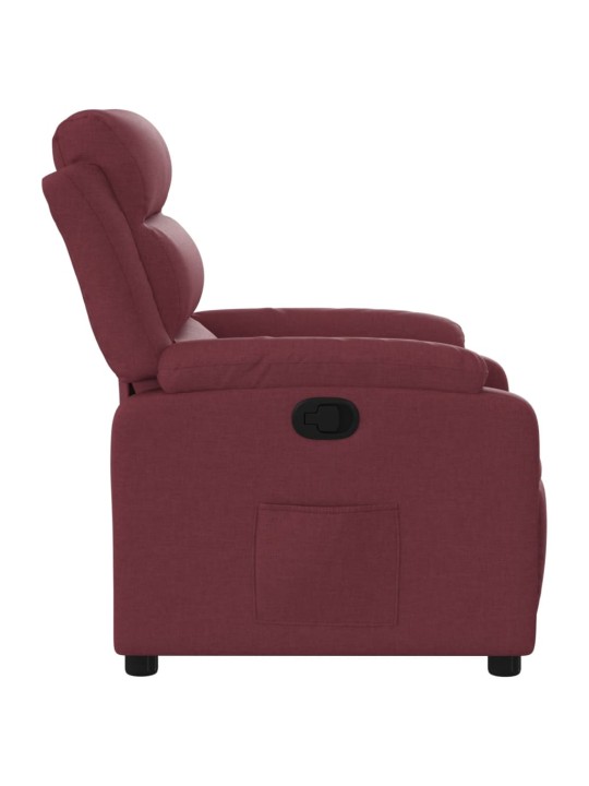 Polohovací křeslo vínové textil