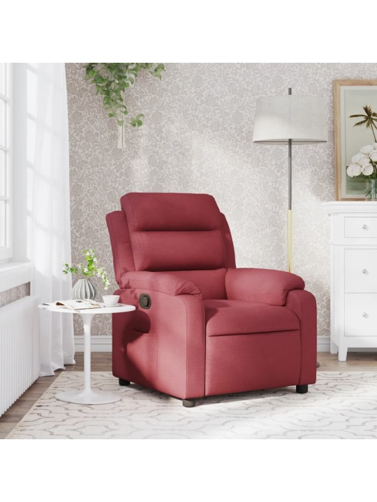 Polohovací křeslo vínové textil