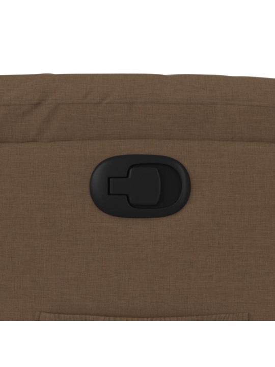 Polohovací křeslo hnědé textil