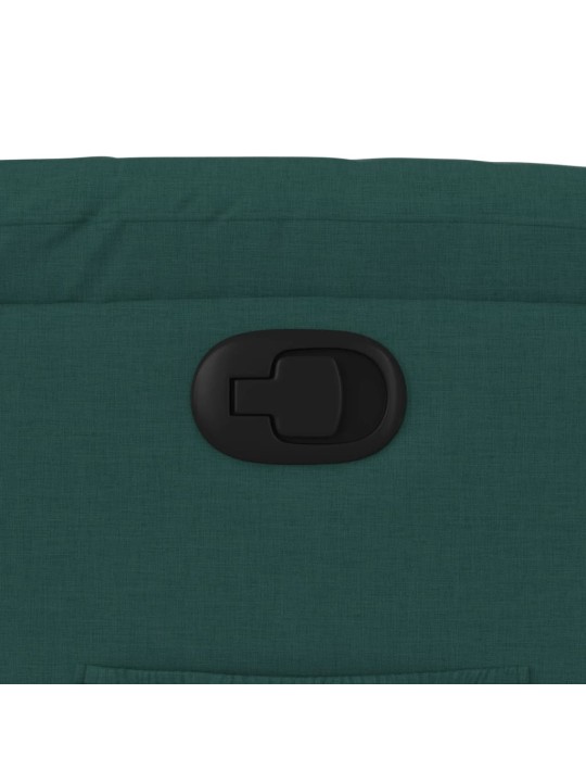 Polohovací křeslo tmavě zelené textil