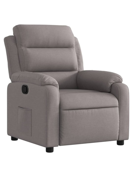 Polohovací křeslo taupe textil