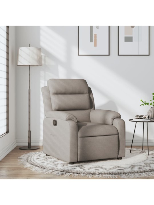 Polohovací křeslo taupe textil