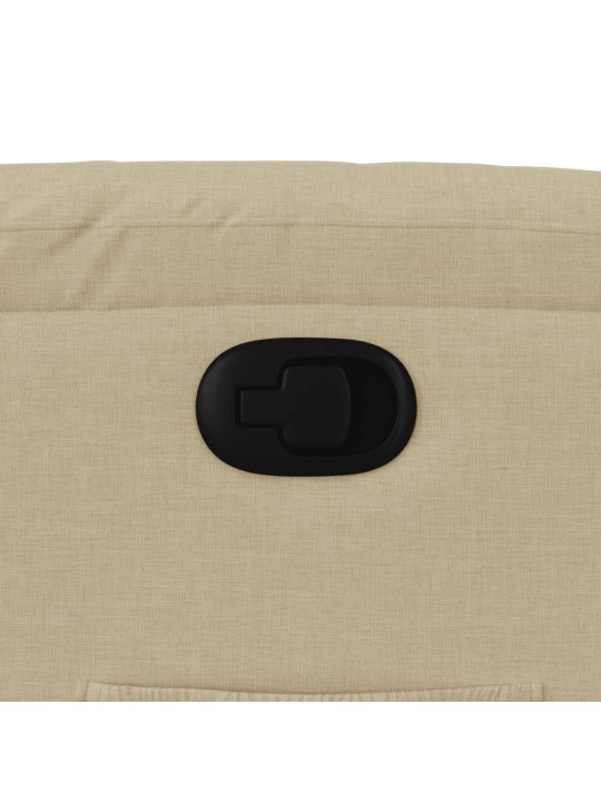 Polohovací křeslo krémové textil