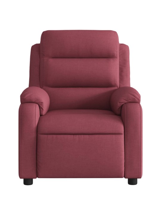 Masážní polohovací křeslo vínové textil