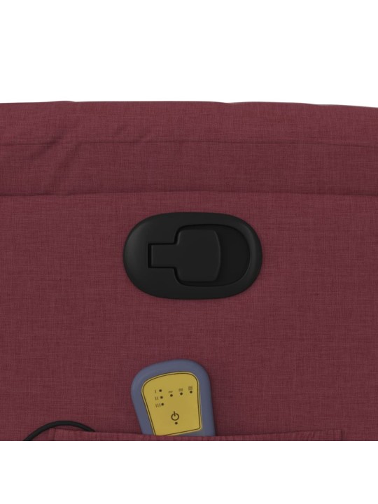Masážní polohovací křeslo vínové textil