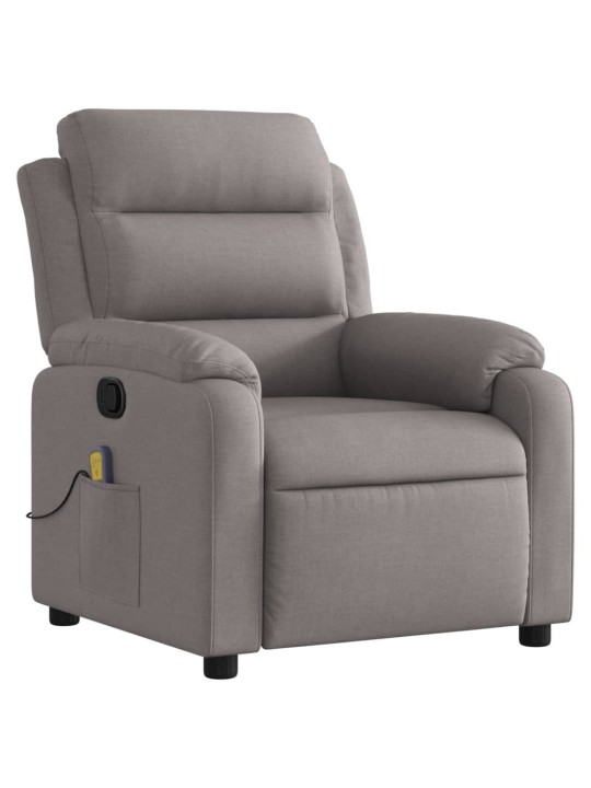 Masážní polohovací křeslo taupe textil