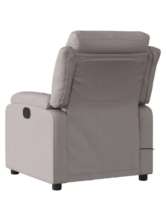 Masážní polohovací křeslo taupe textil