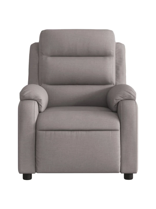 Masážní polohovací křeslo taupe textil
