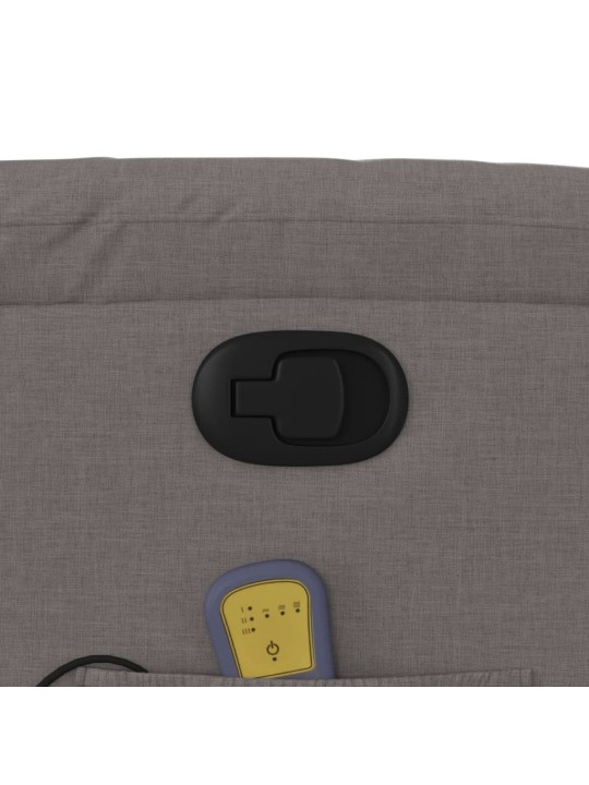Masážní polohovací křeslo taupe textil