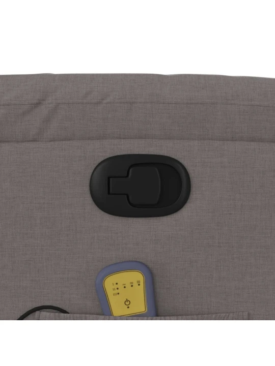 Masážní polohovací křeslo taupe textil