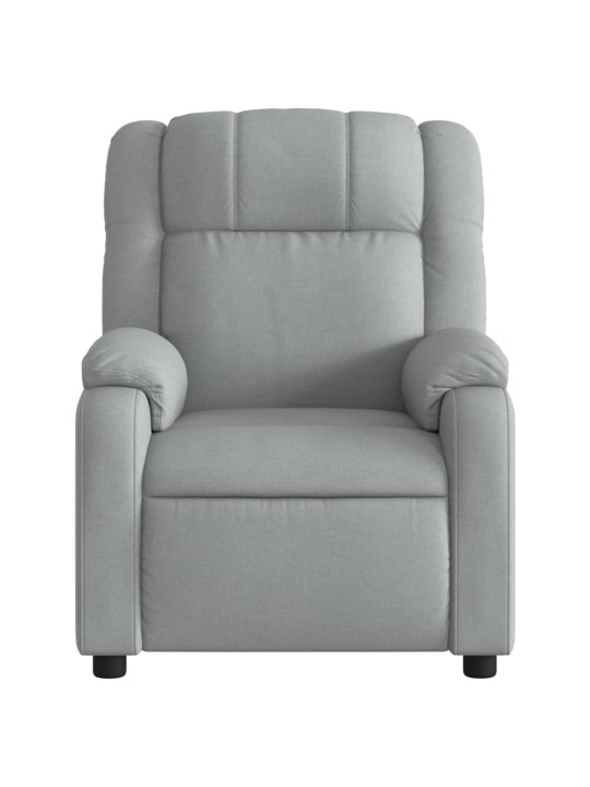 Polohovací křeslo světle šedé textil