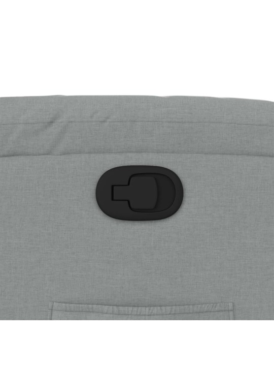 Polohovací křeslo světle šedé textil