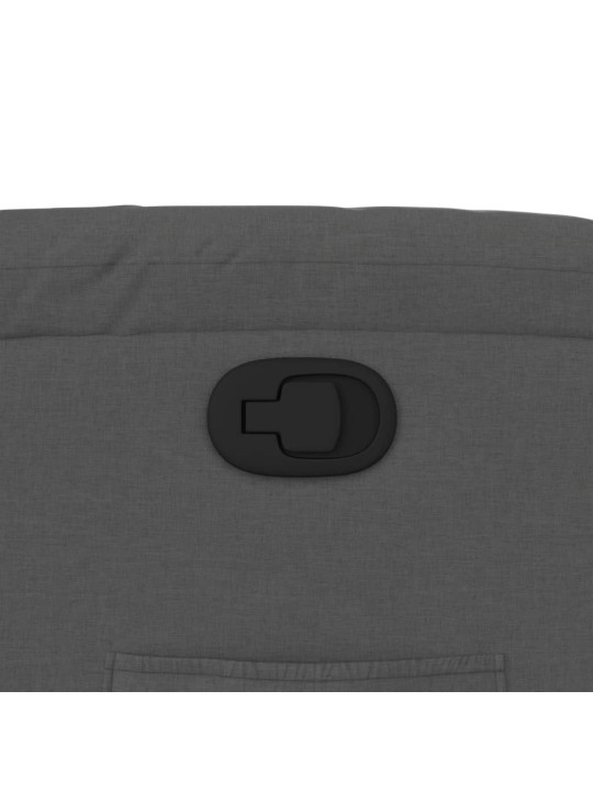 Polohovací křeslo tmavě šedé textil