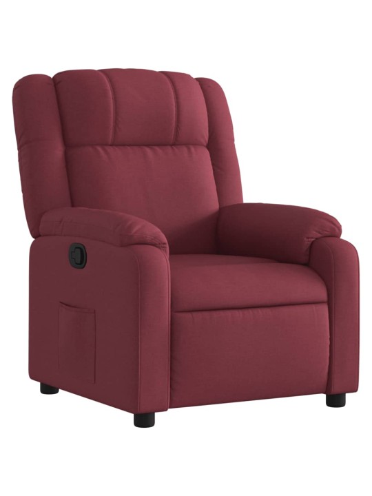 Polohovací křeslo vínové textil