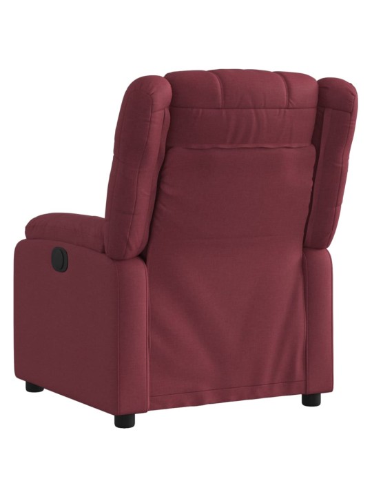 Polohovací křeslo vínové textil