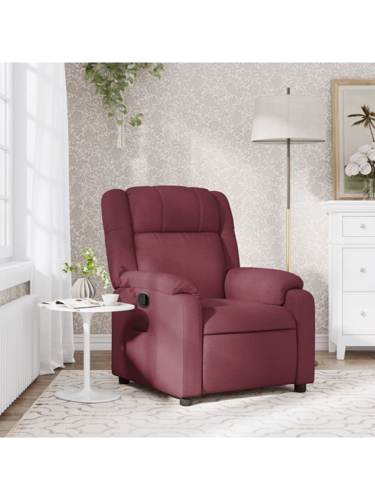 Polohovací křeslo vínové textil