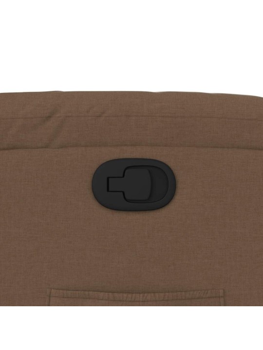 Polohovací křeslo hnědé textil