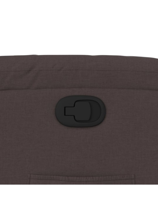 Polohovací křeslo tmavě hnědé textil