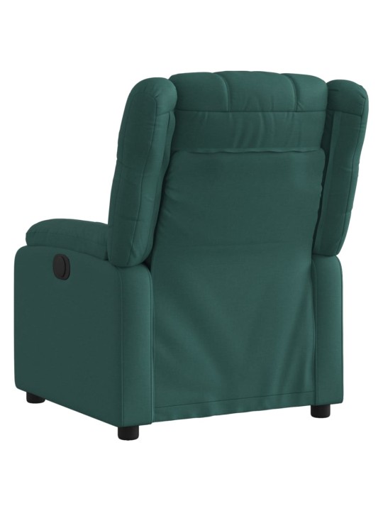 Polohovací křeslo tmavě zelené textil