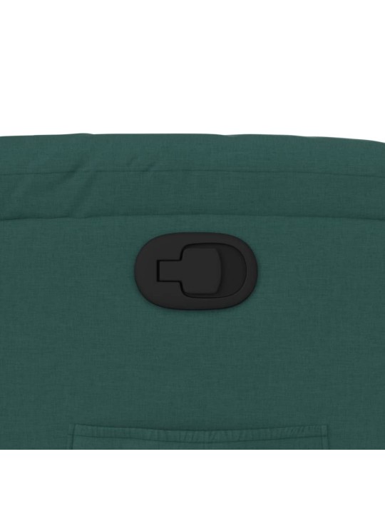 Polohovací křeslo tmavě zelené textil