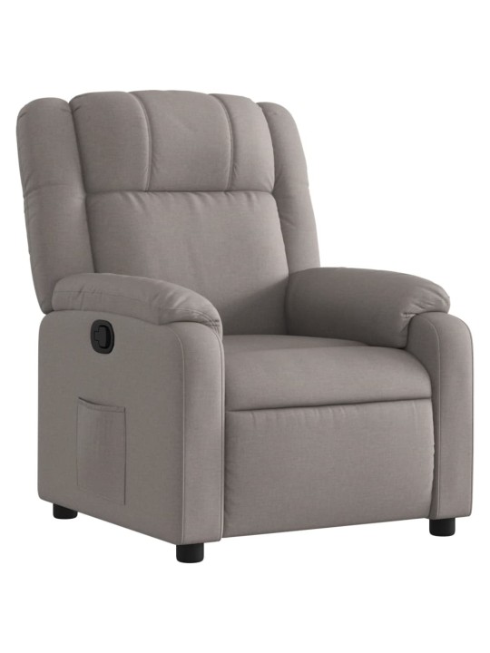 Polohovací křeslo taupe textil