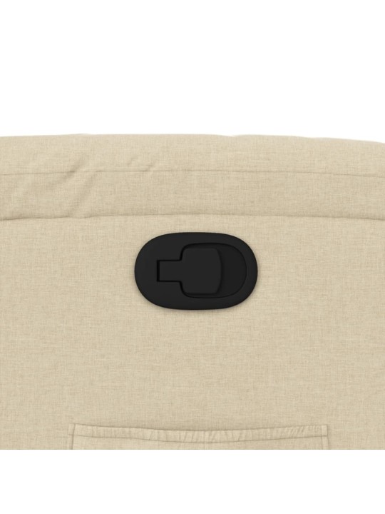 Polohovací křeslo krémové textil