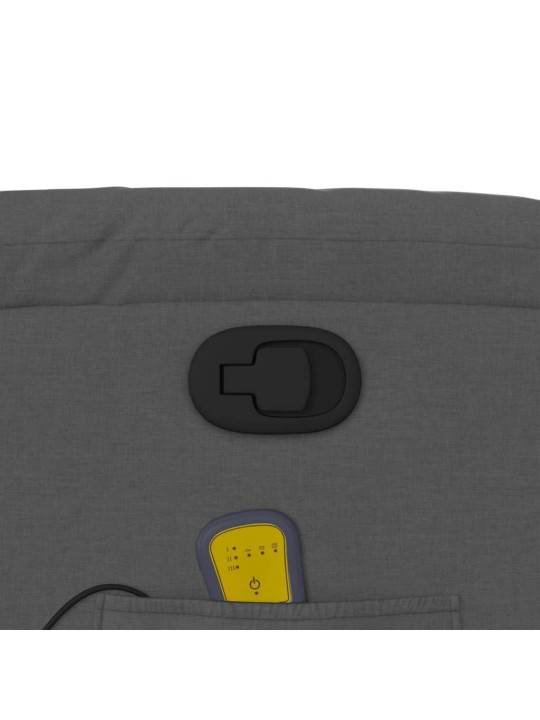 Masážní polohovací křeslo tmavě šedé textil