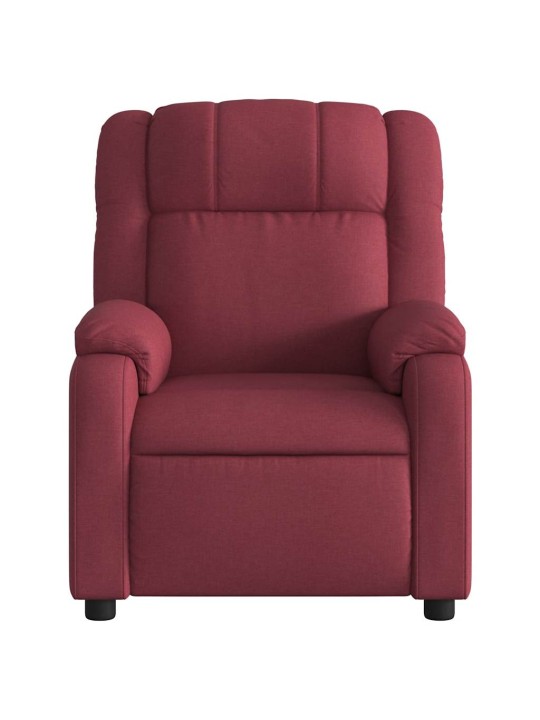 Masážní polohovací křeslo vínové textil