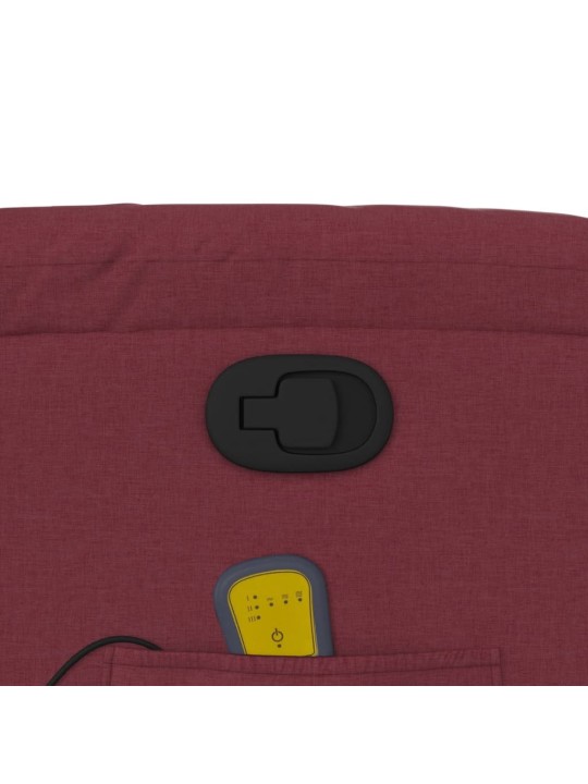 Masážní polohovací křeslo vínové textil