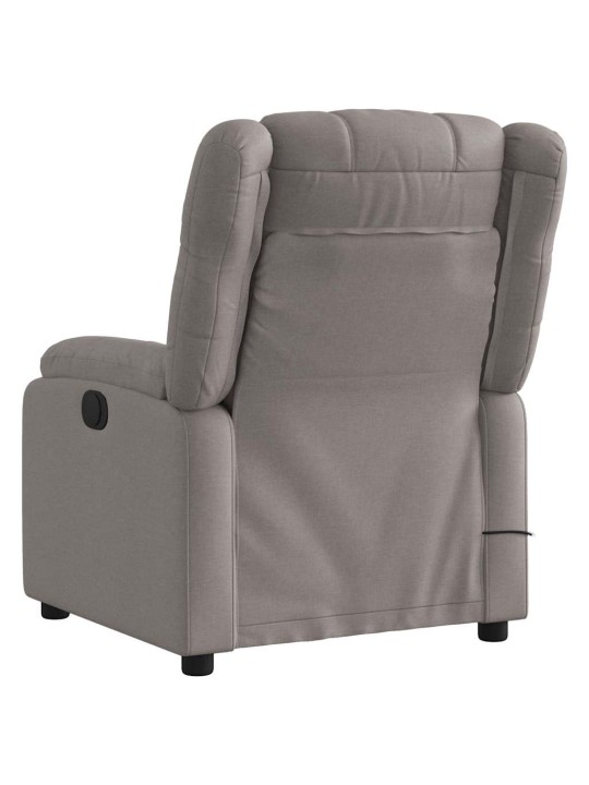 Masážní polohovací křeslo taupe textil